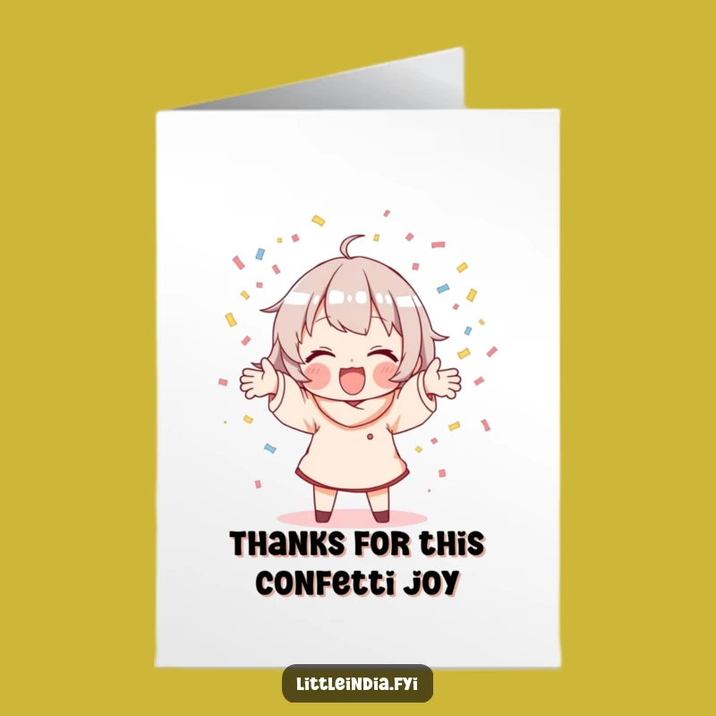 Free Printable Thank You Card: Confetti Scatterer, Grateful Downloadable Gift!