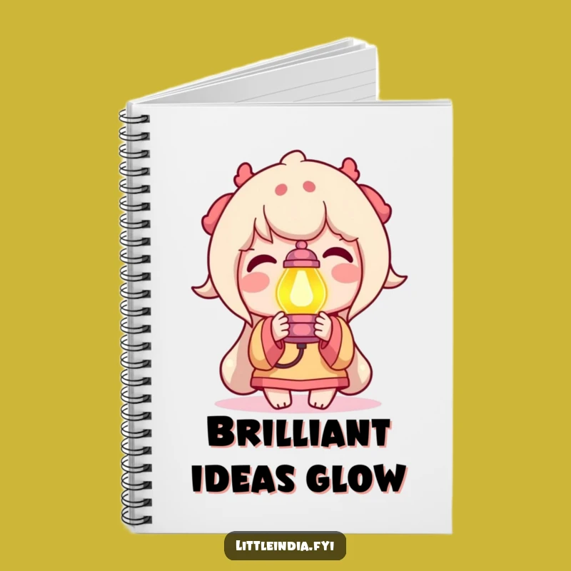 Funny Delighted Character Lamp Notebook: Jot Down Bright Ideas!