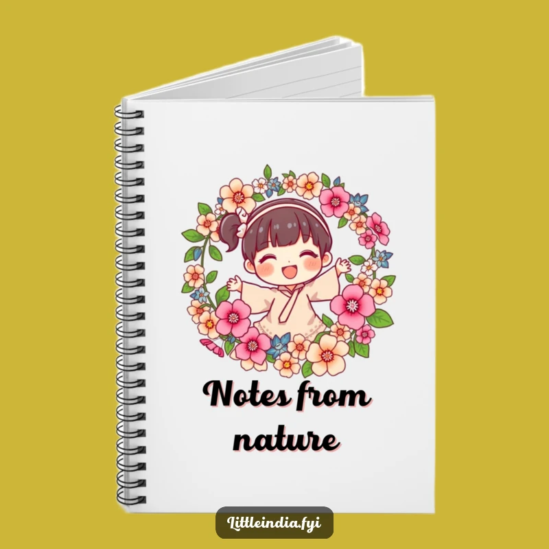 Funny Joyful Character Flower Garland Notebook: Capture Your Creative Blooms!