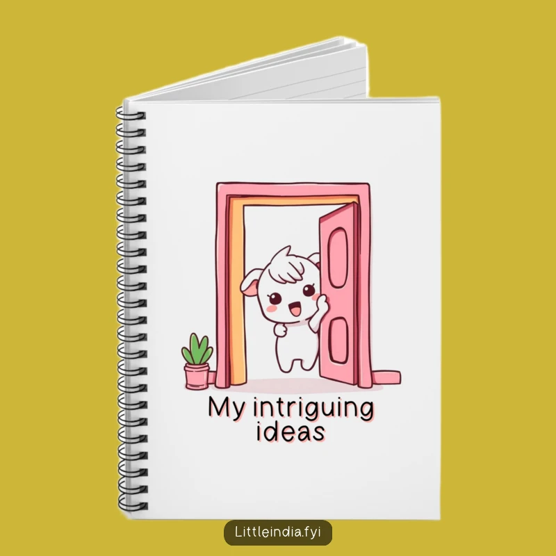 Funny Notebook: Curious Peek by Exciting Character for Vibrant Ideas