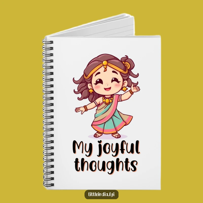 Funny Sari Dance Notebook: Joyful Character, Journal Your Celebratory Thoughts