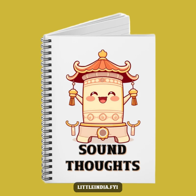 Funny Temple Bell Ringing Notebook: Jot Down Ideas with Joyful Resonance