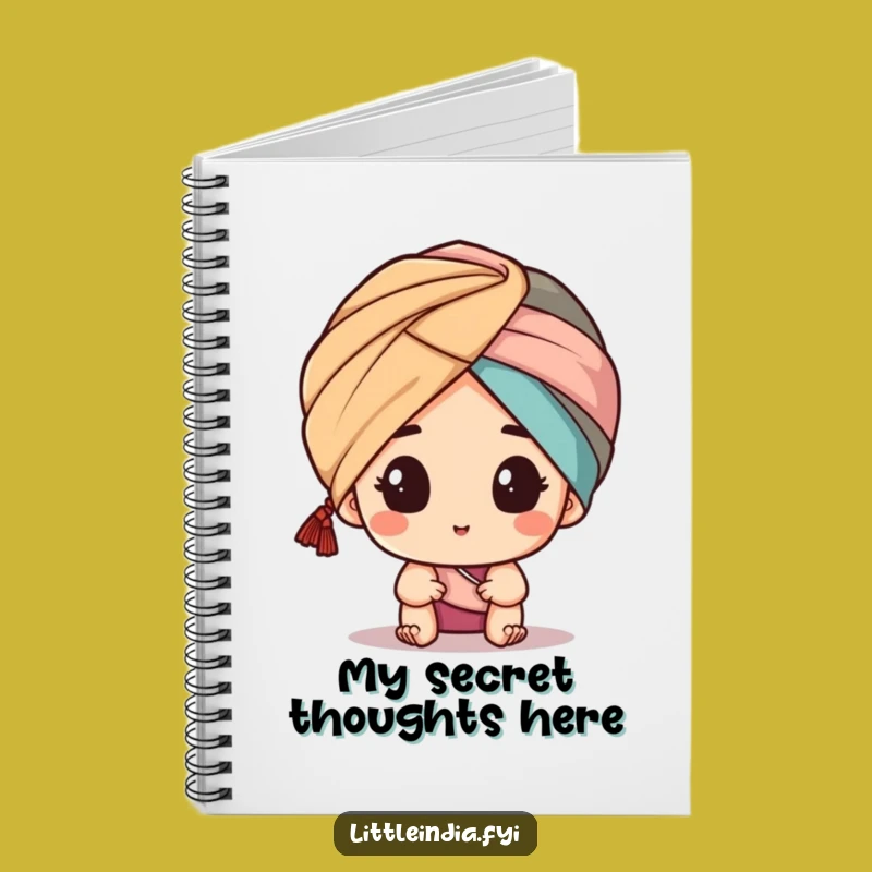 Funny Turban Peeking Notebook: Lined Character Peeking, Great Funny Gift