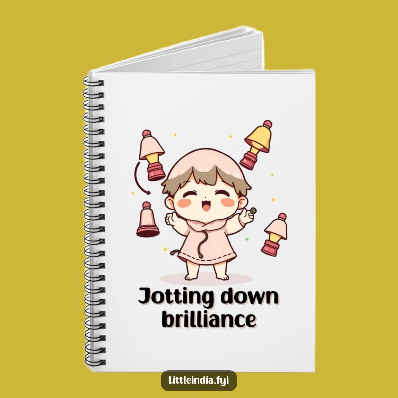 Funny Lamp Juggling Character Notebook - Jot Down Your Bright Ideas Hilariously!