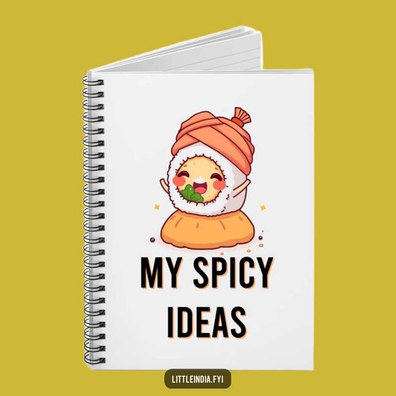 Funny Sushi Spice Notebook: Turban Ride Journal for Hilarious Notes Gift