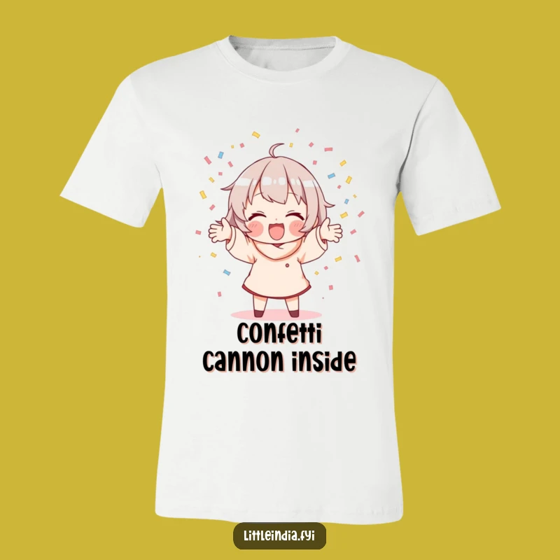 Funny Confetti Scattering T-Shirt: Spread Cheer Everywhere You Go!