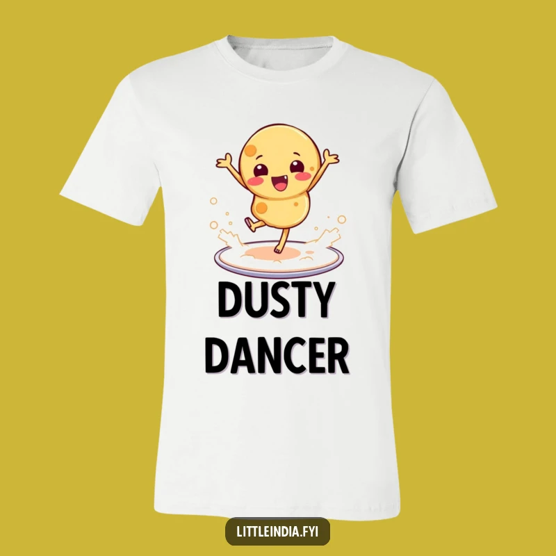 Funny Dancing Roti Flour T-Shirt: Whimsical Indian Bread Tee for Food Lovers