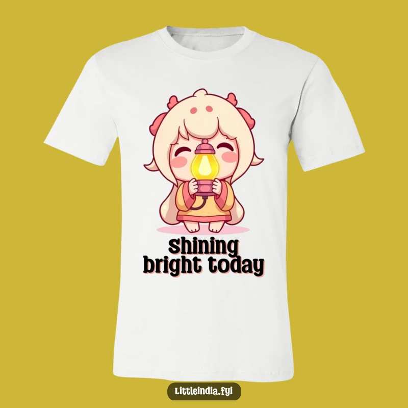 Funny Delighted Character Lamp T-Shirt: Shine Bright with Humor!