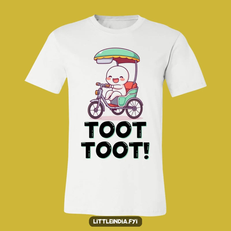 Funny Giggling Rickshaw T-Shirt: Wear Your Cheerful Journey