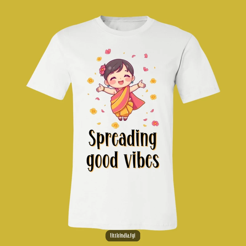 Funny Joyful Sari T-Shirt - Humorous Festival Gift for Vibrant Personalities