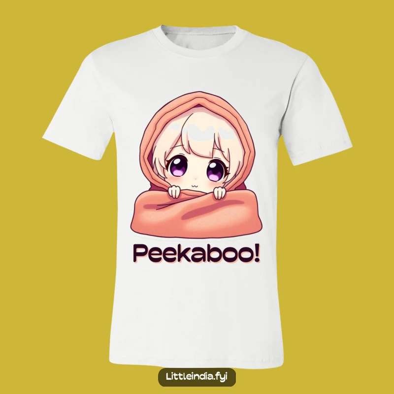 Funny Peek T-Shirt: Vibrant Textile Design, Perfect Funny Gift!