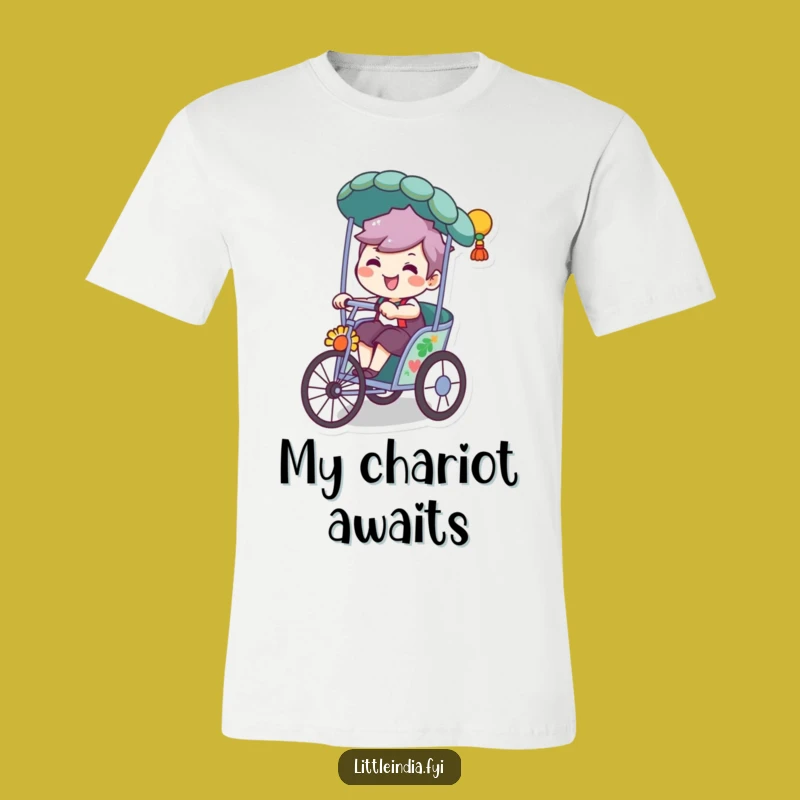 Funny Rickshaw Rider T-Shirt - Playful Grin, Hilarious & Whimsical Wear