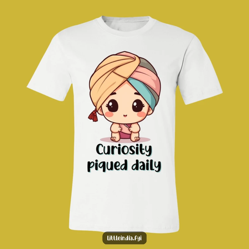 Funny Turban Peeking T-Shirt: Sneaky Character in Turban, A Great Funny Gift