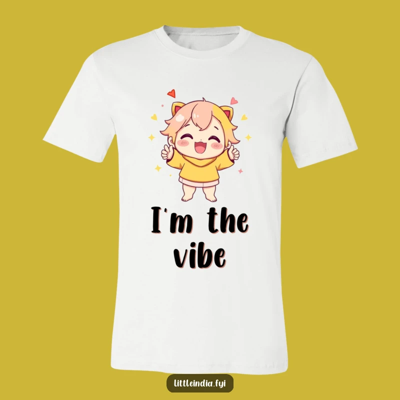 Funny Celebration T-Shirt: Cheerful Character's Vibrant Pose Tee, Perfect Funny Gift