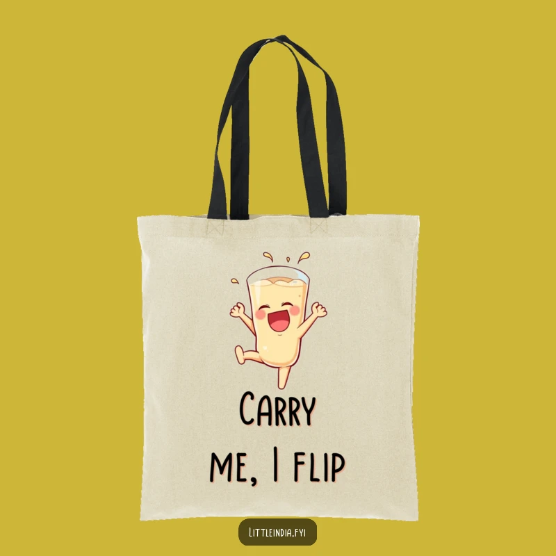 Funny Teh Tarik Tote Bag: Spacious Laughing Glass Somersault Carryall - Chic Funny Gift!