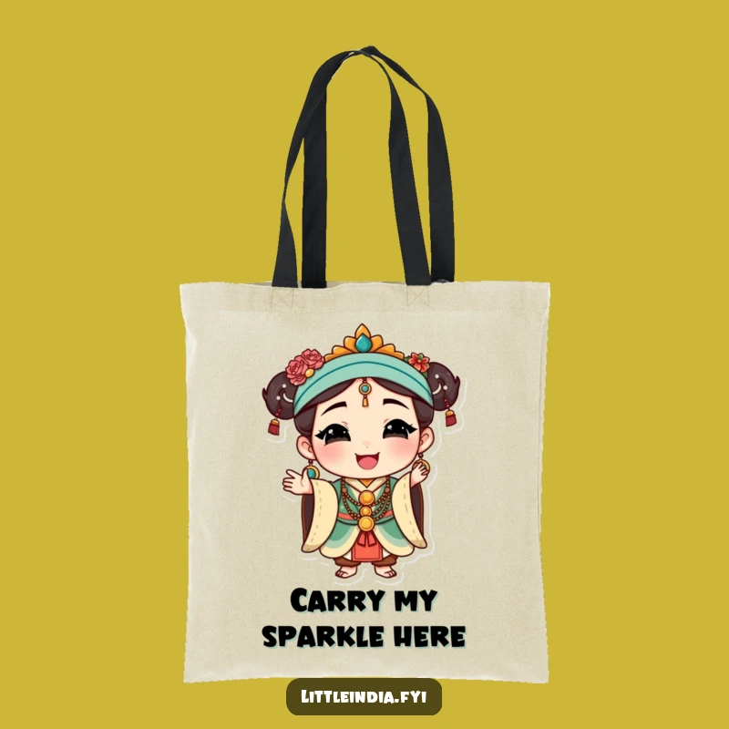 Funny Cultural Tote: Elegant Character Bag - Stylish & Humorous Accessory