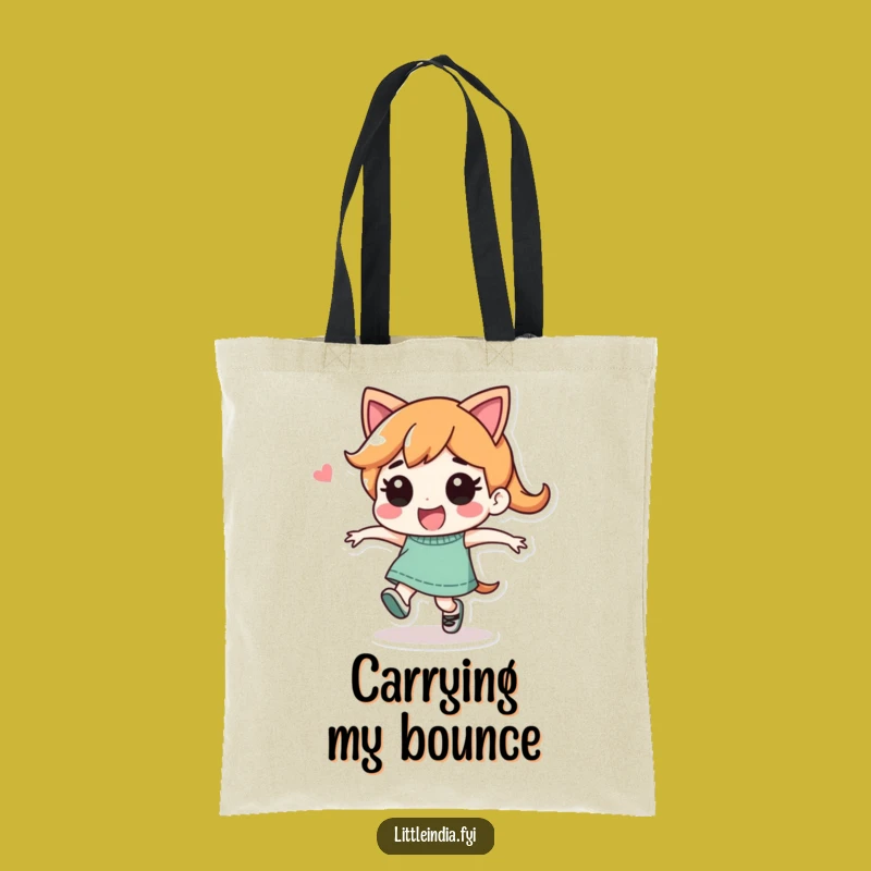 Funny Skip Tote Bag: Playful Character's Joyful Accessory, Perfect Funny Gift