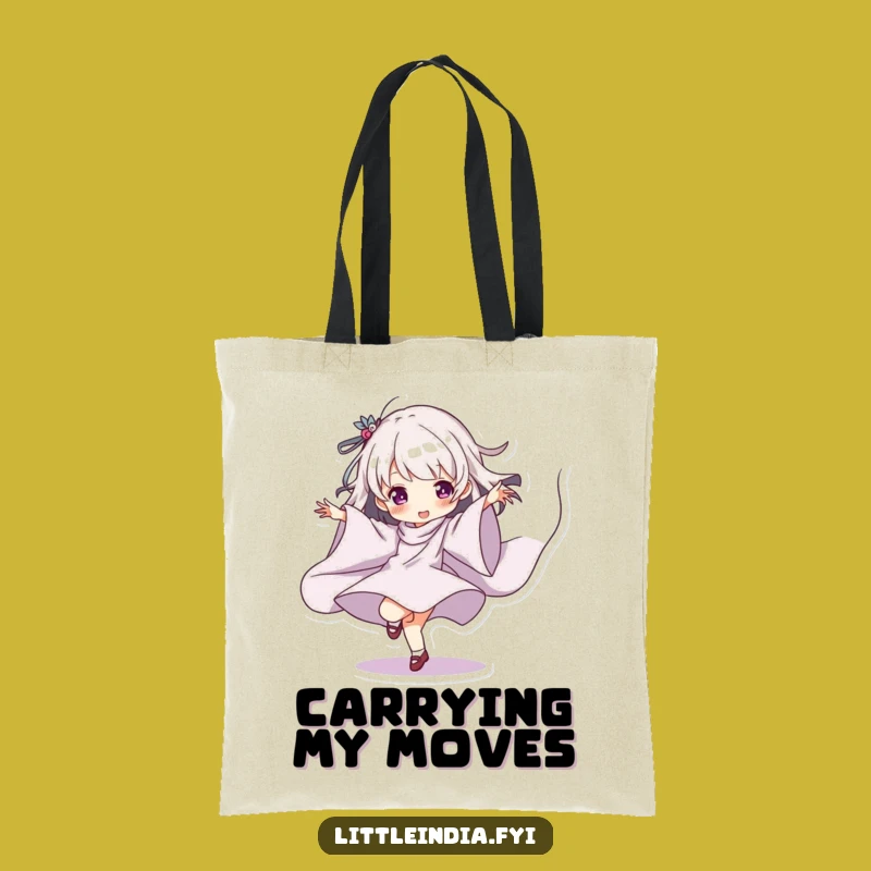 Funny Dancing Character Tote Bag: Carry Your Art and Style Hilariously