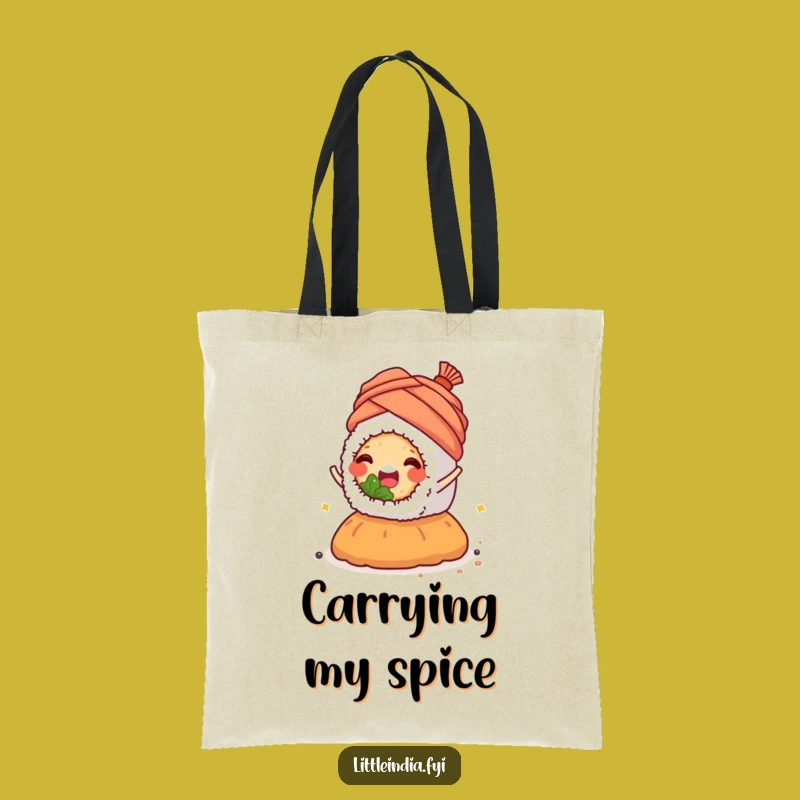 Funny Sushi Spice Tote Bag: Hilarious Turban Carry-All Gift