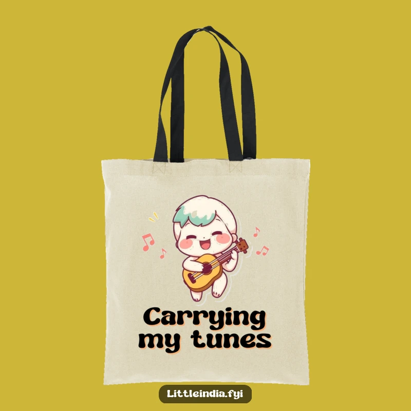 Funny Musical Character Tote Bag, Carry Your Music Everywhere