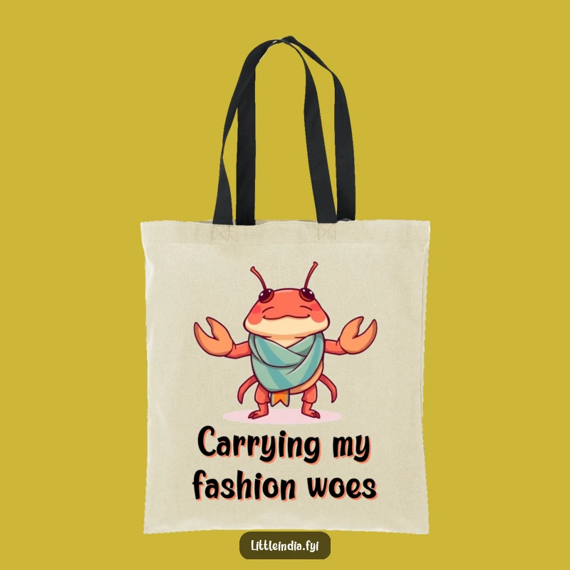 Funny Chilli Crab Tote Bag: Sarong Oopsie, Perfect Funny Gift for Beach Trips!