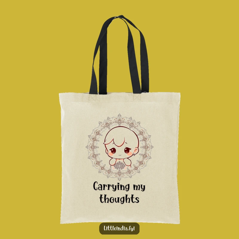 Funny Curious Character Tote Bag: Carry Your Curiosity in Style!
