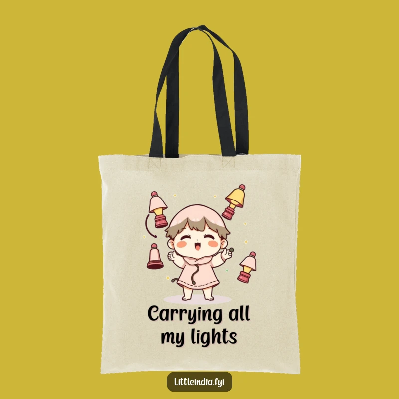Funny Lamp Juggling Character Tote Bag - Carry Your Laughs in Style!