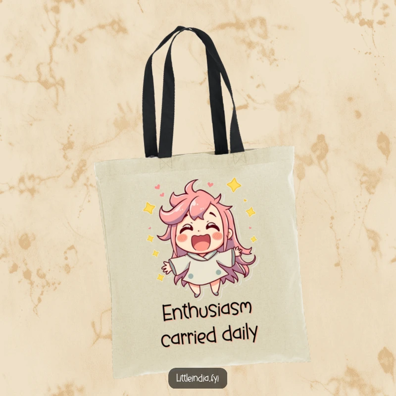 Funny Party Tote Bag: Jubilant character enjoying a lively atmosphere with excitement, perfect for carrying party essentials.