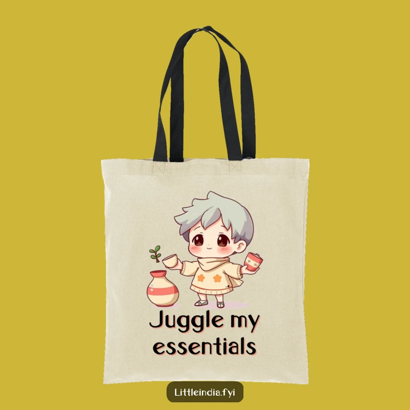 Funny Pottery Juggling Tote Bag: Carry your essentials with artistic flair
