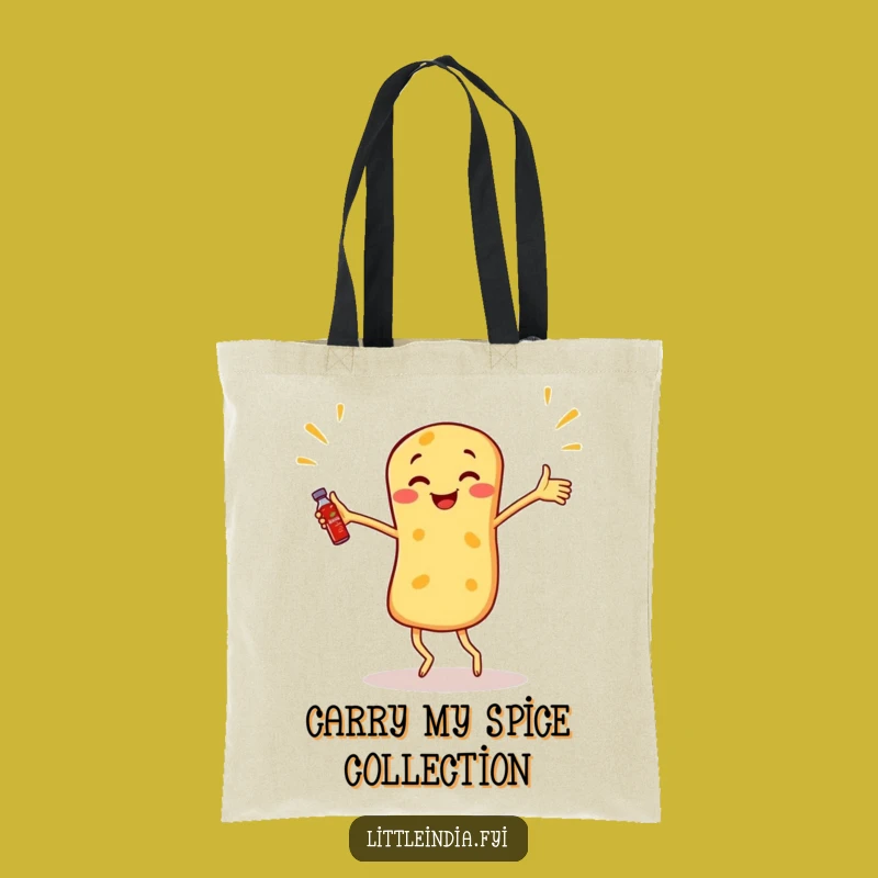 Funny Roti Canai Tote Bag: Spice Carrier, Perfect Funny Gift for Market Trips!