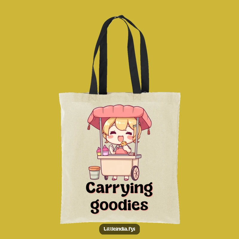 Funny Street Vendor Tote Bag: Carry Your Treats with Delight