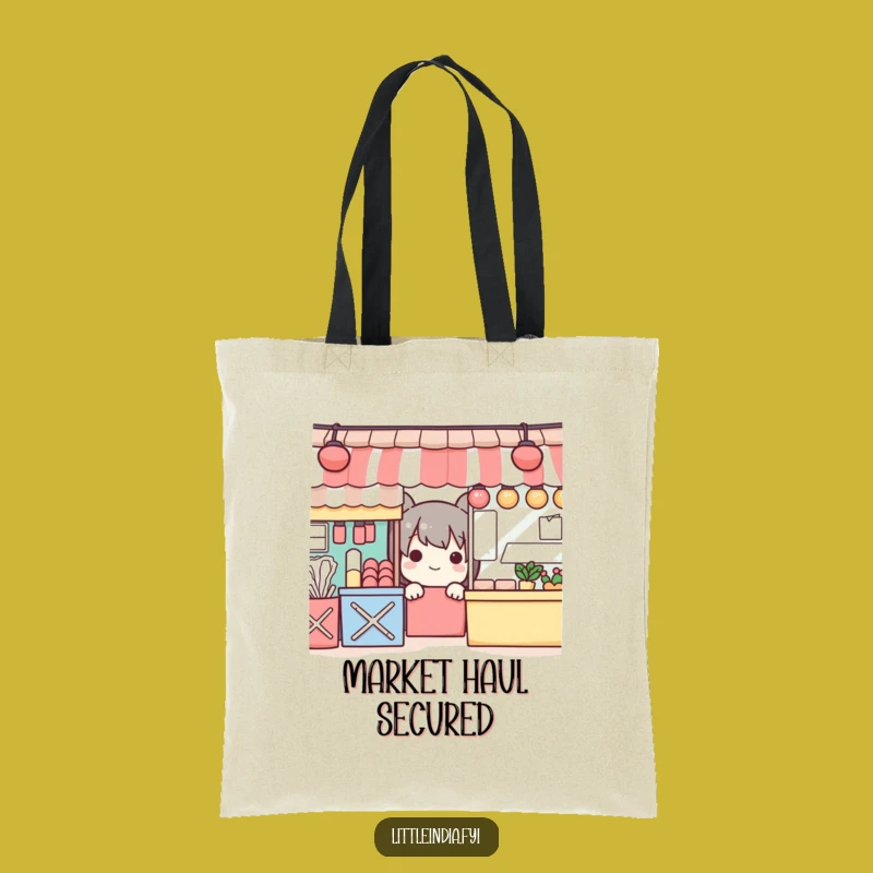 Funny Playful Character Market Tote - Carry Your Fun Around!