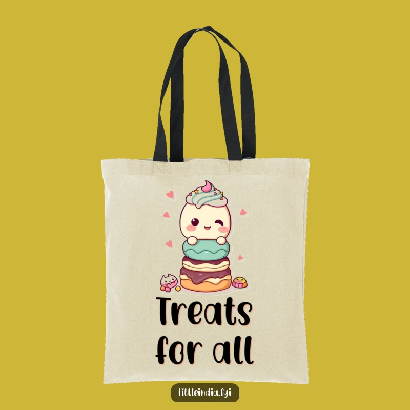 Funny Giggling Sweet Treats Tote Bag: Carry your goodies with joy